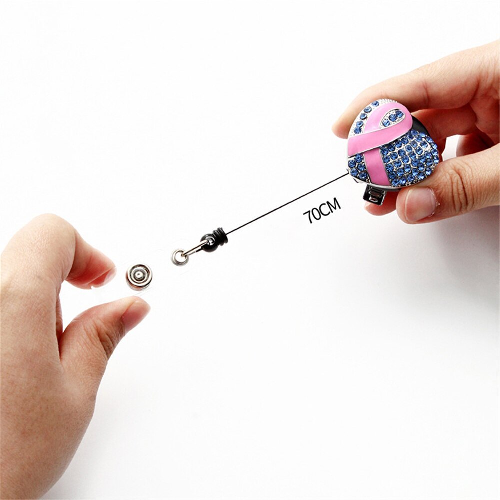 Heart with Ribbon Nurse Badge Clip for nurses and healthcare workers product view 6