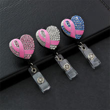 Heart with Ribbon Nurse Badge Clip for nurses and healthcare workers