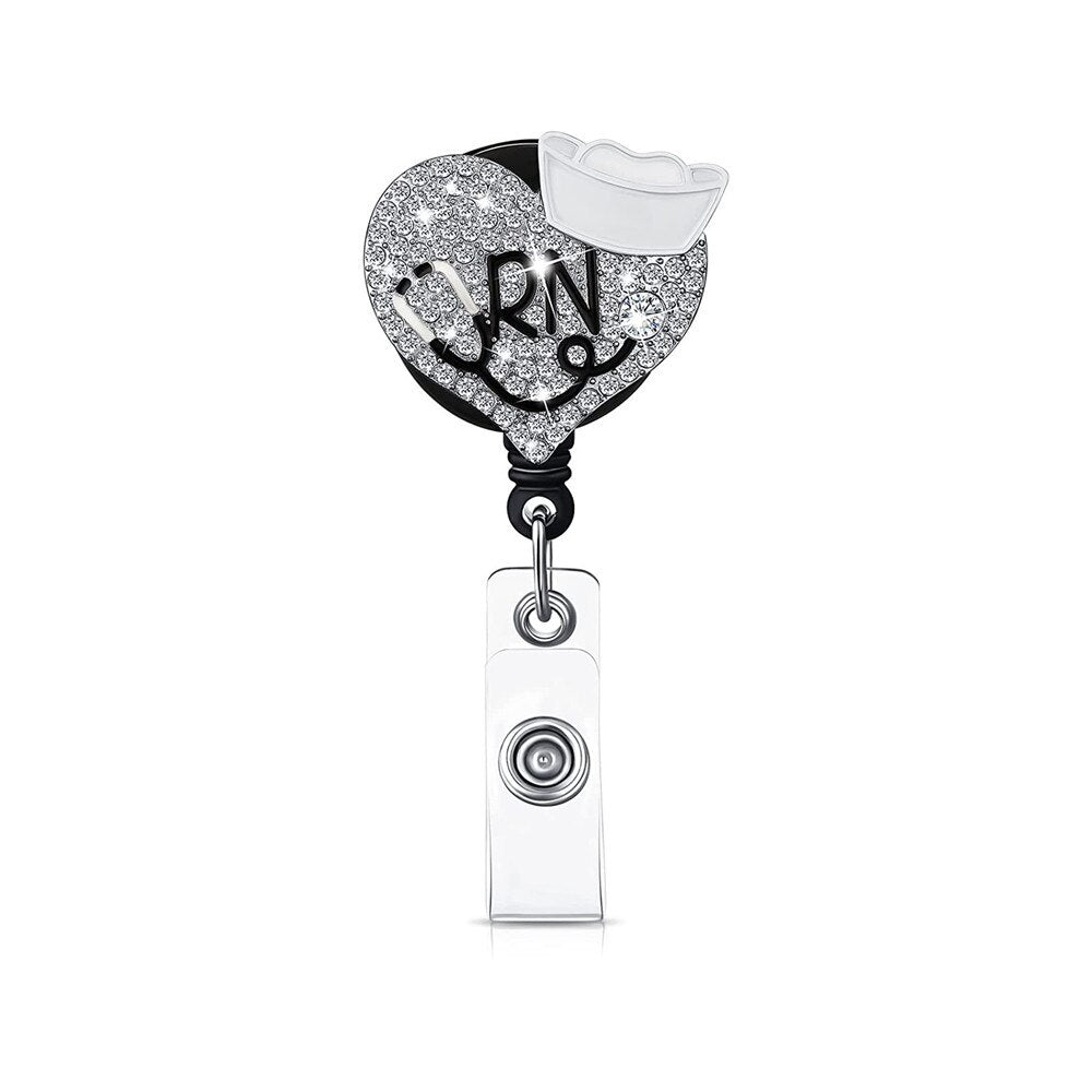 Heart with Ribbon Nurse Badge Clip for nurses and healthcare workers product view 8