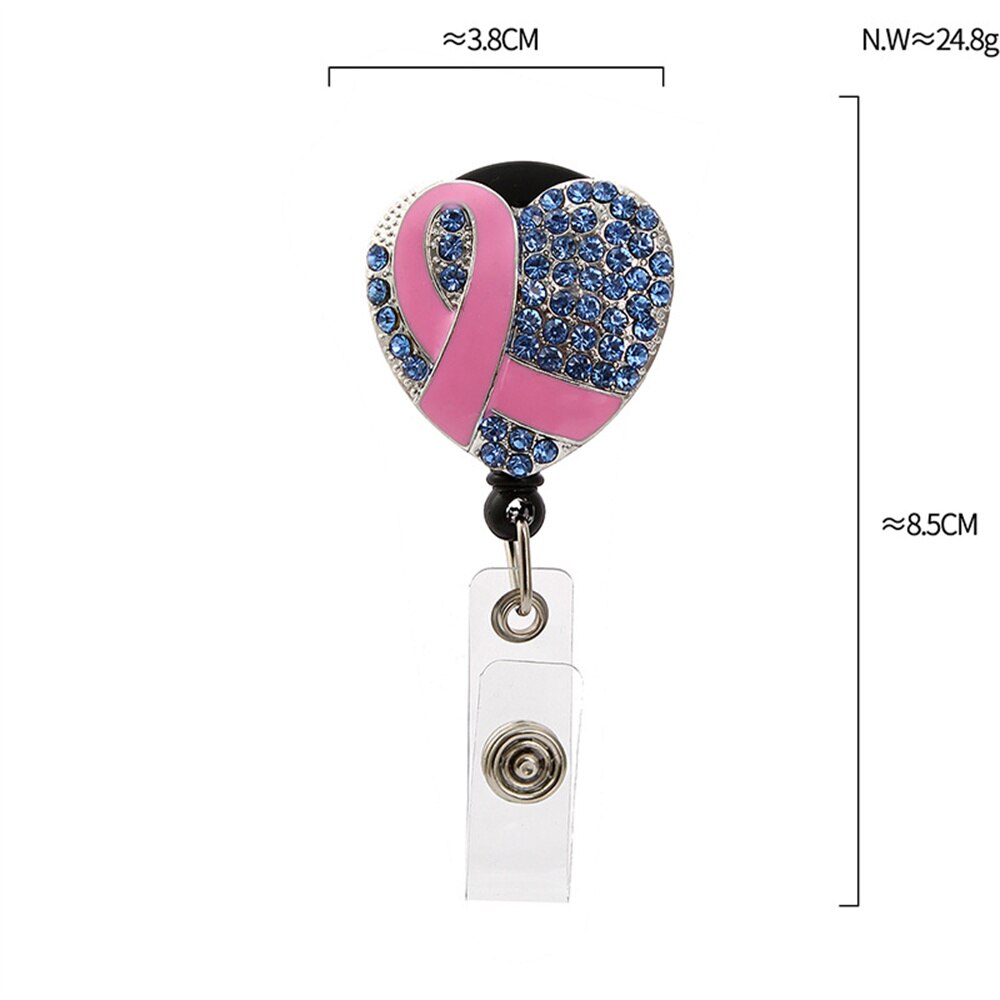 Heart with Ribbon Nurse Badge Clip for nurses and healthcare workers product view 5