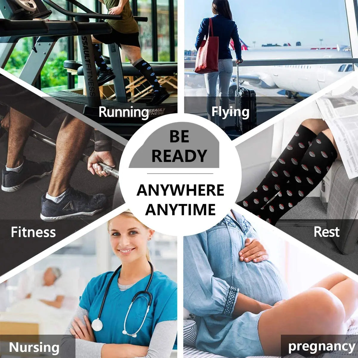 Compression Sock Value Pack for nurses and healthcare workers product view 4