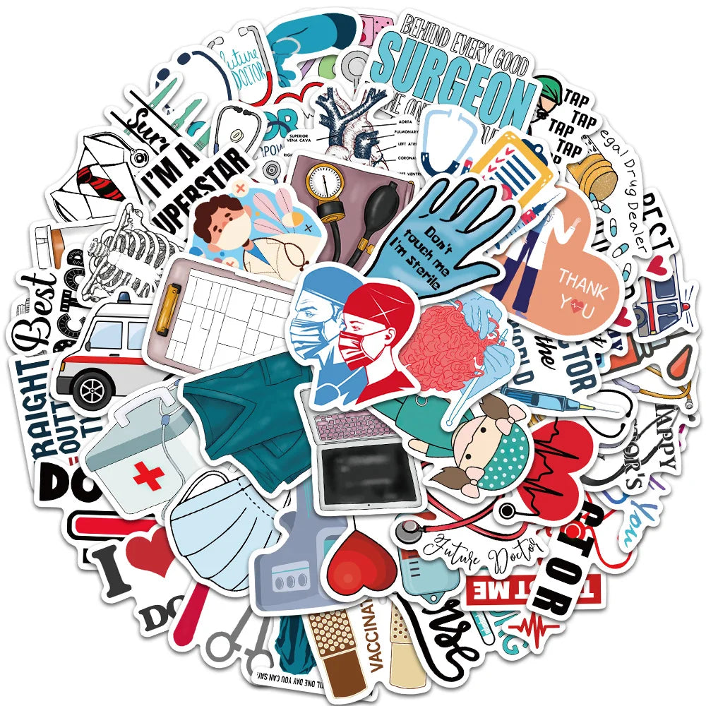 Medical Life Sticker Pack (50-Piece) for nurses and healthcare workers product view 2