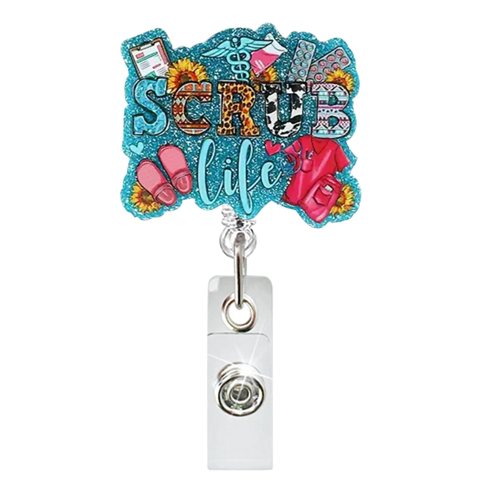 Glitter Badge Reel for nurses and healthcare workers product view 7