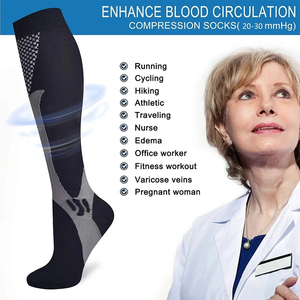 Wide Calf Compression Socks (20–30 mmHg) for nurses and healthcare workers product view 5
