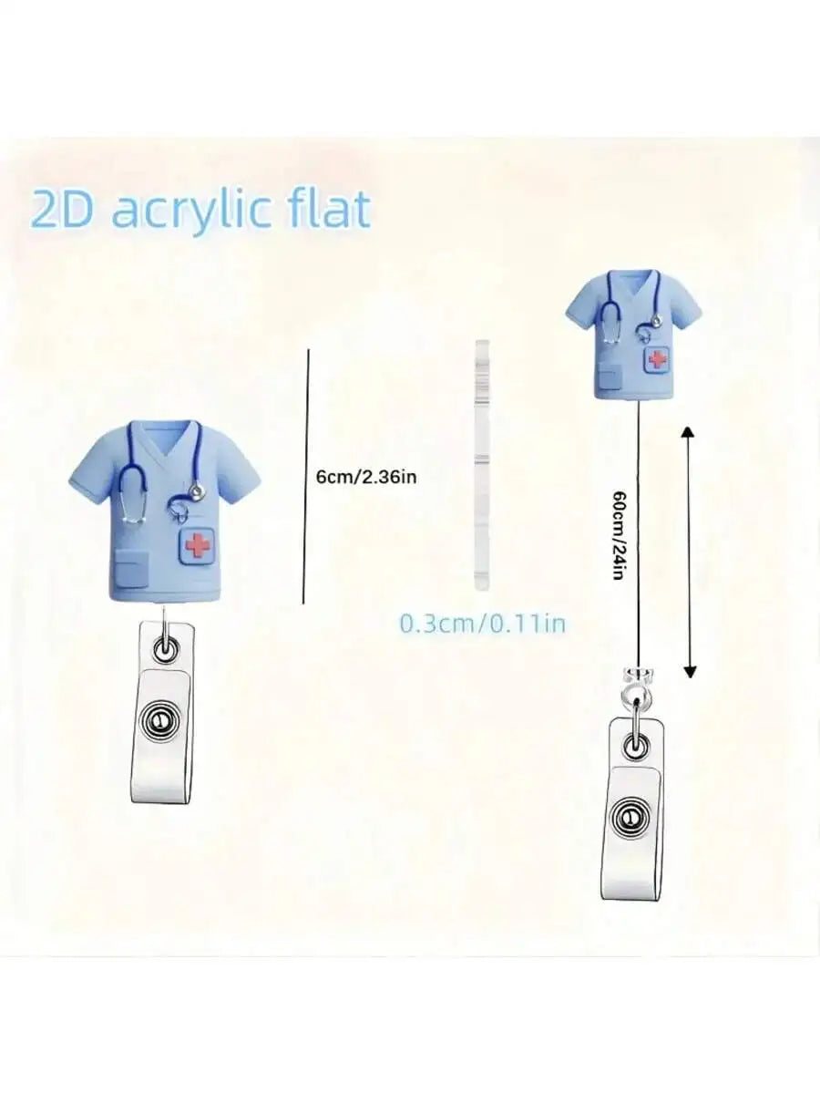 Designer Badge Reel for nurses and healthcare workers product view 2