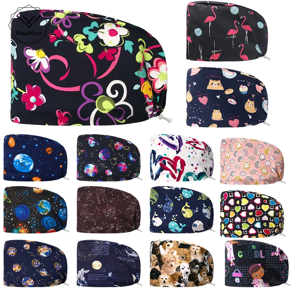 Printed Scrub Cap for nurses and healthcare workers