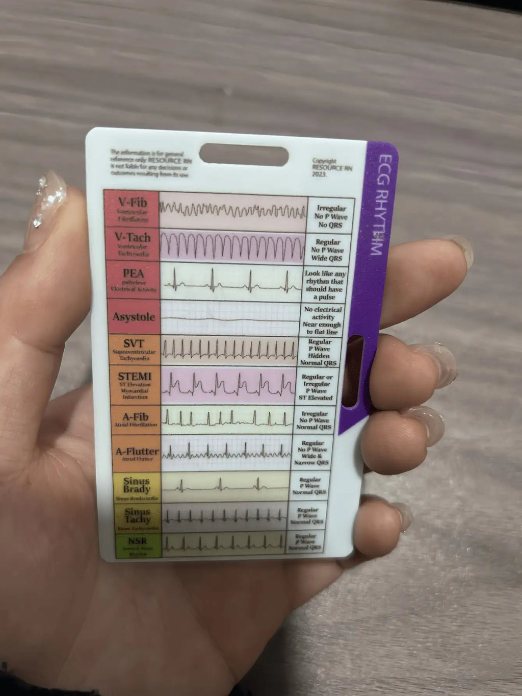 Nursing Reference Badge Cards for nurses and healthcare workers product view 3