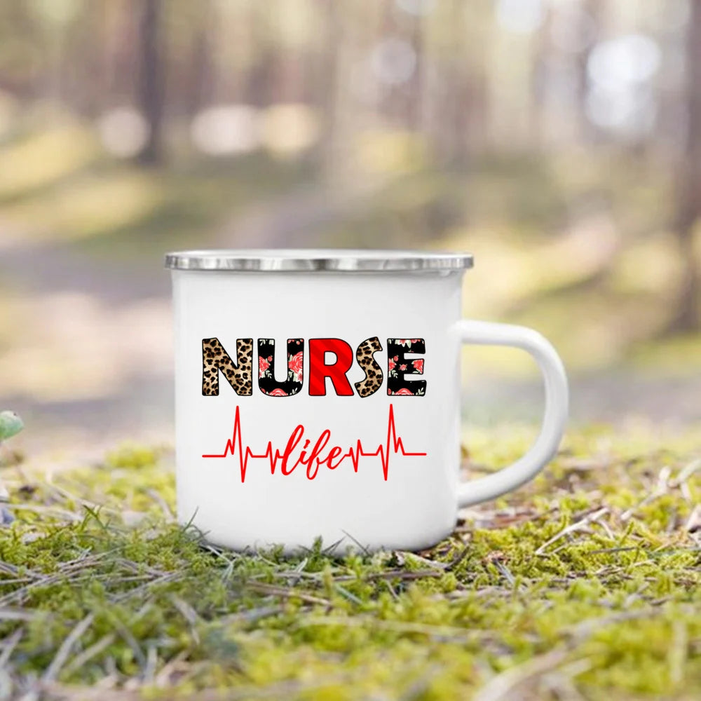 Nurse Life Enamel Camp Mug for nurses and healthcare workers product view 12