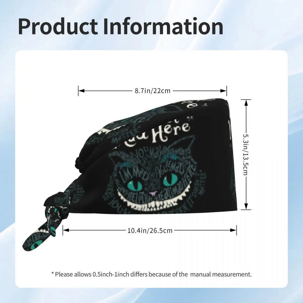 Cheshire Cat Surgical Scrub Cap for nurses and healthcare workers product view 5