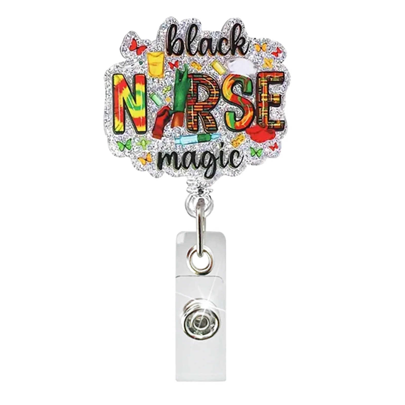 Glitter Badge Reel for nurses and healthcare workers product view 22