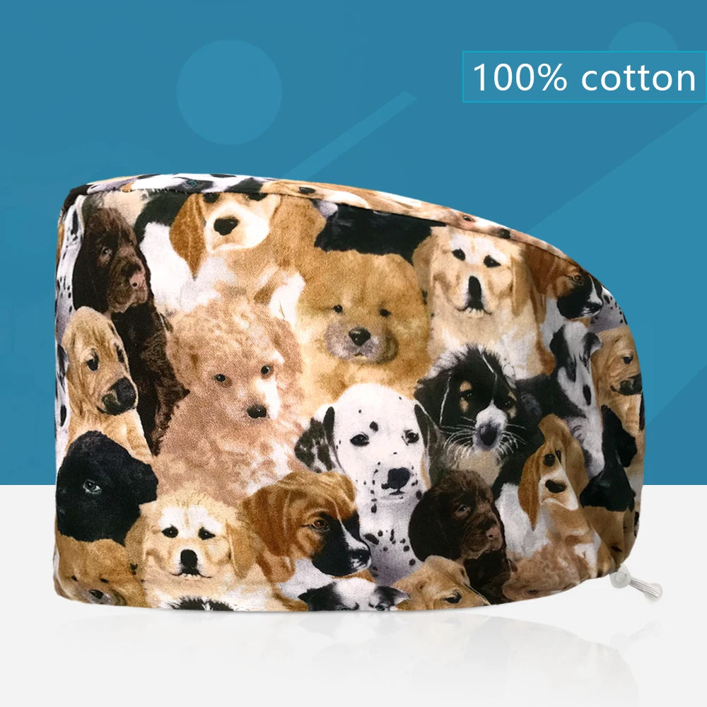 Printed Scrub Cap for nurses and healthcare workers product view 15