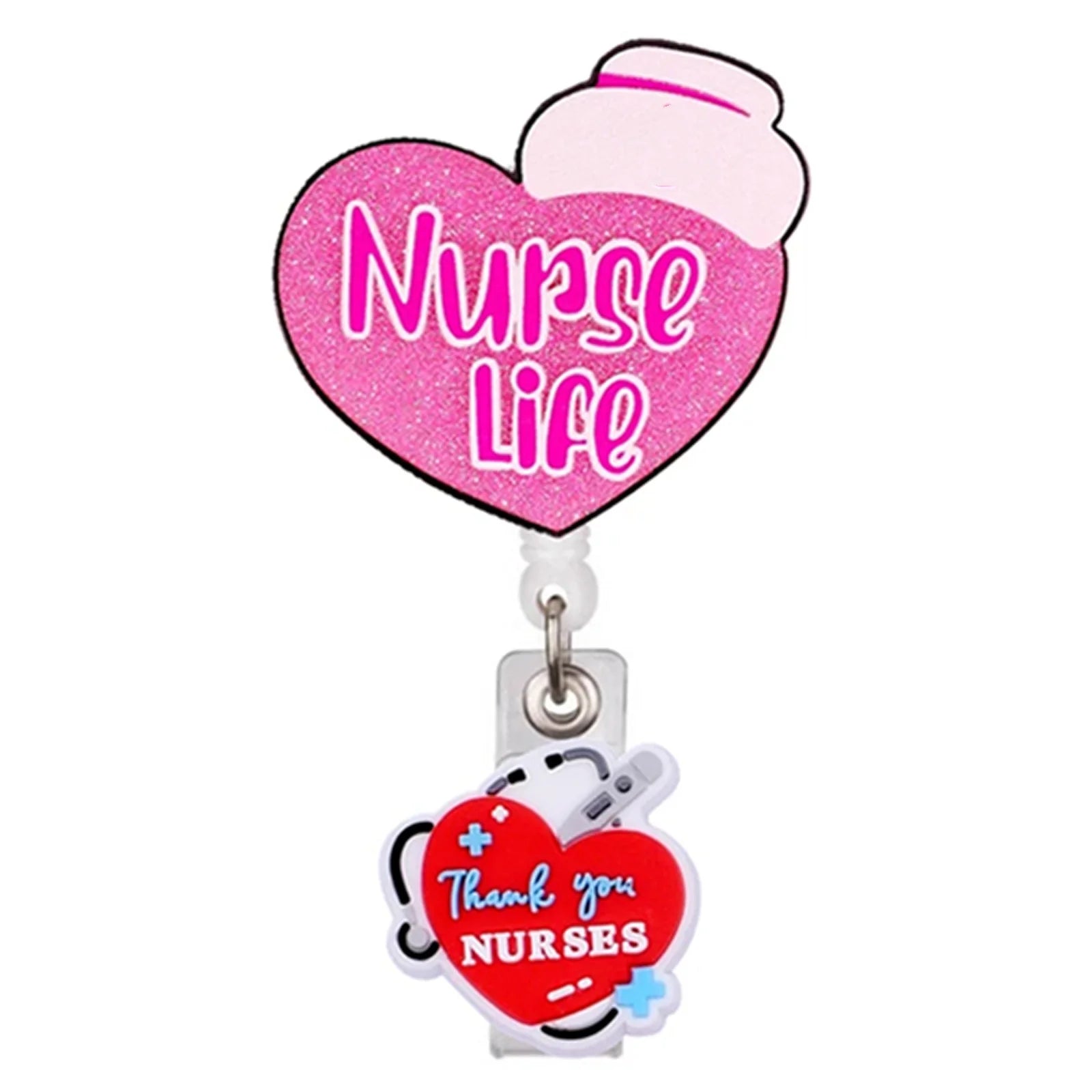 Glitter Badge Reel for nurses and healthcare workers product view 14