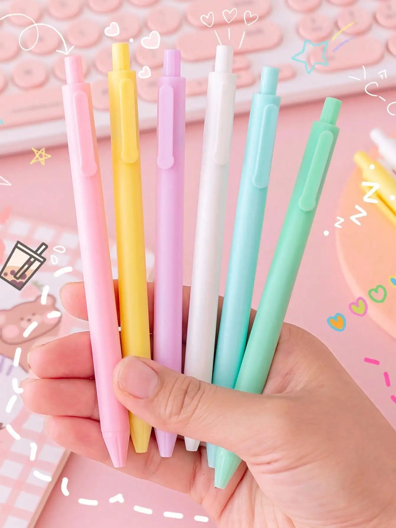 Pastel Quick-Dry Gel Pen Set for nurses and healthcare workers product view 3