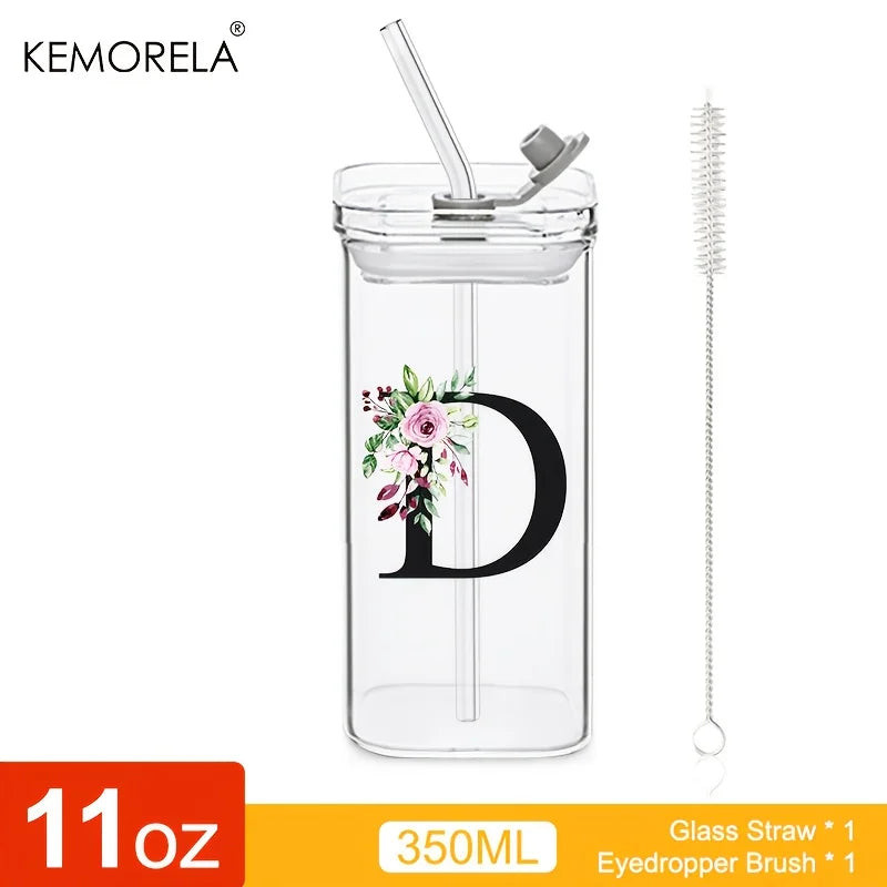 Initial Glass Tumbler with Lid & Straw for nurses and healthcare workers product view 15
