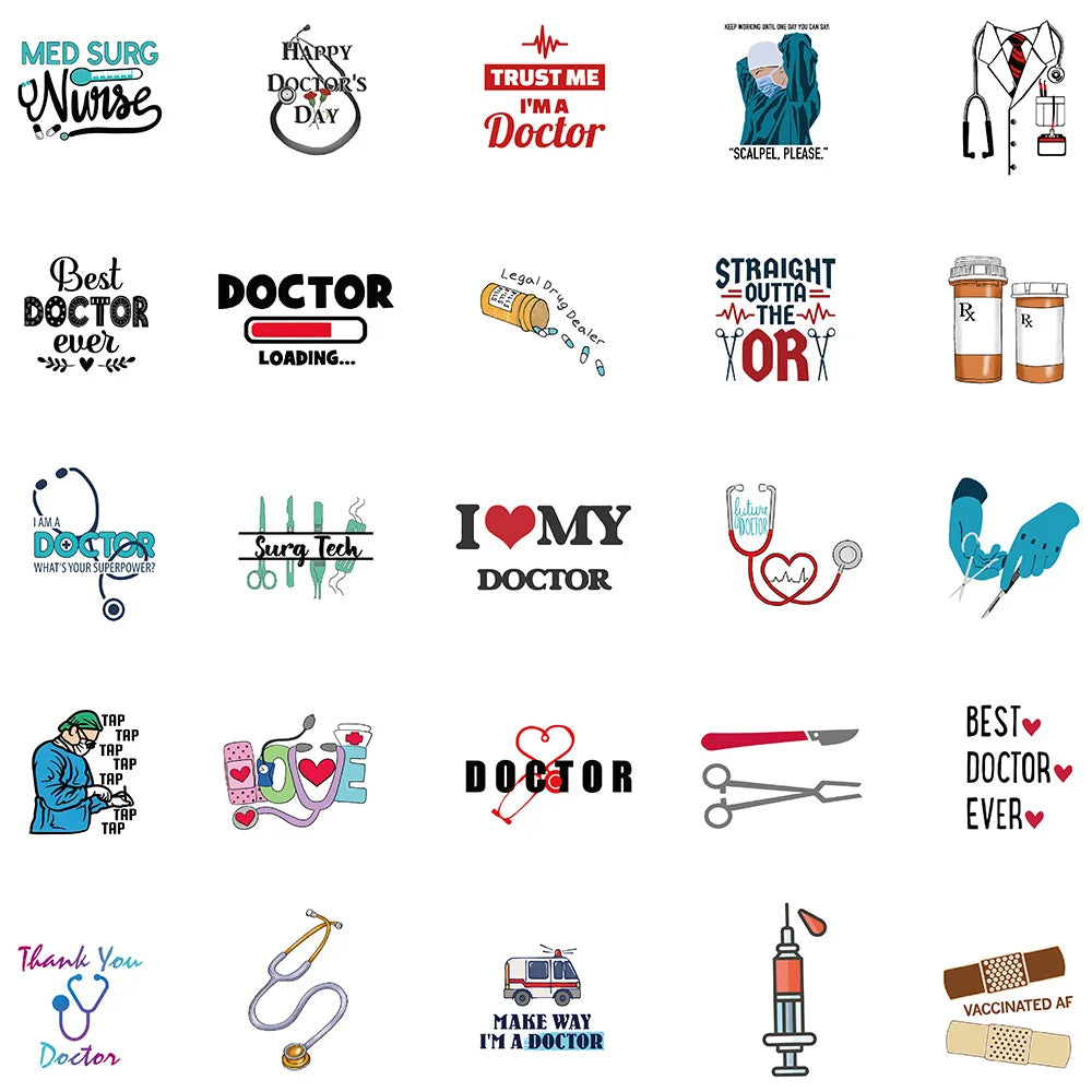 Medical Life Sticker Pack (50-Piece) for nurses and healthcare workers product view 5