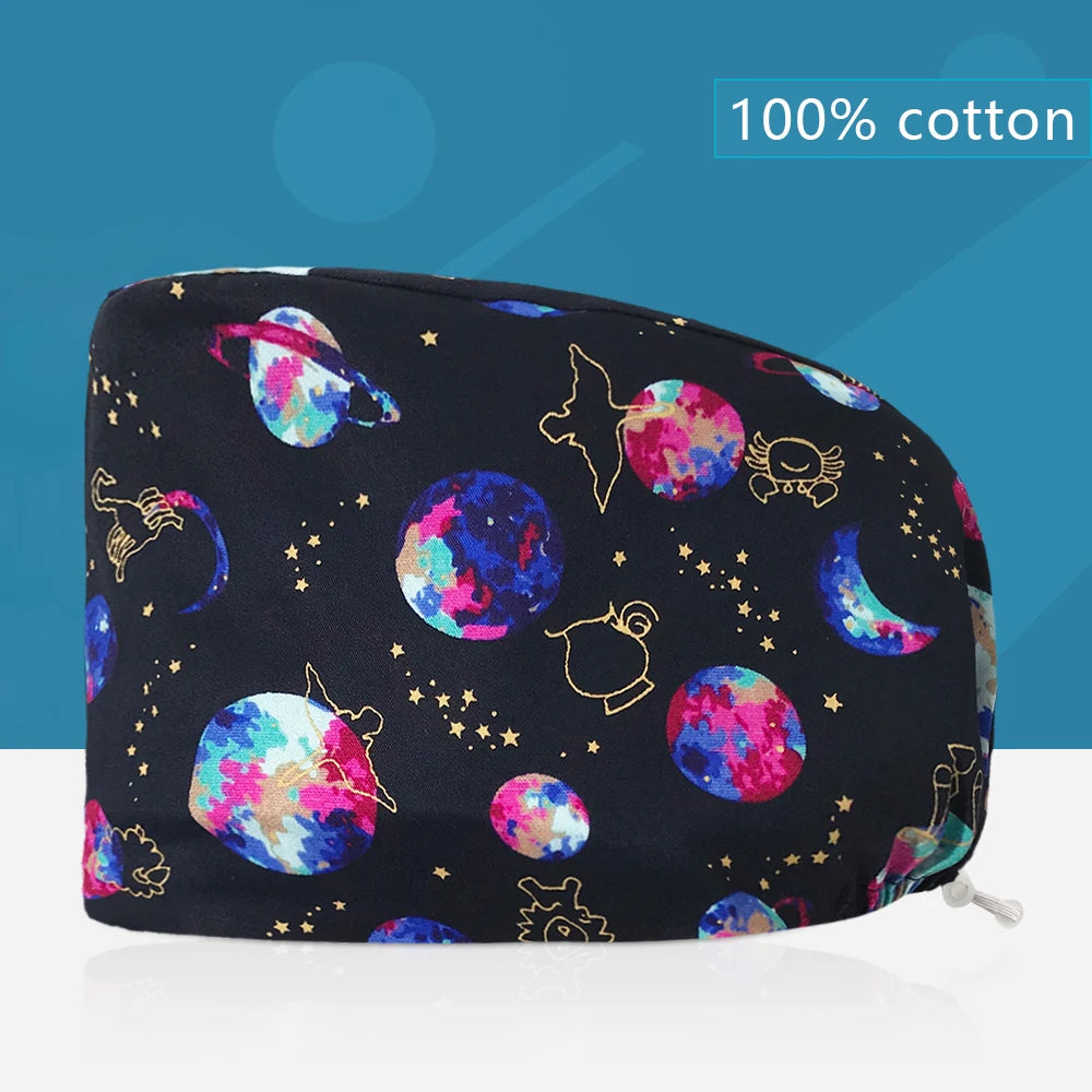 Printed Scrub Cap for nurses and healthcare workers product view 13