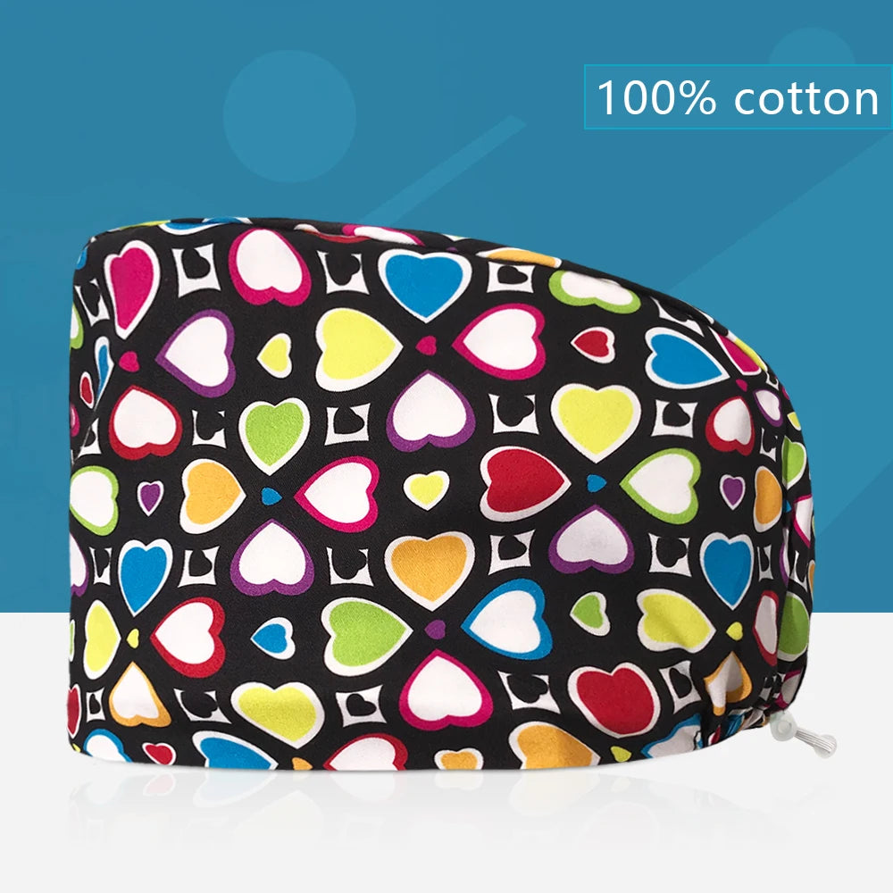 Printed Scrub Cap for nurses and healthcare workers product view 14