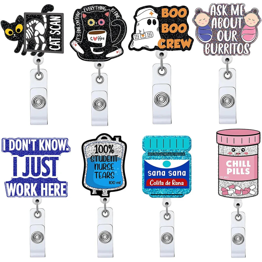 Glitter Badge Reel for nurses and healthcare workers