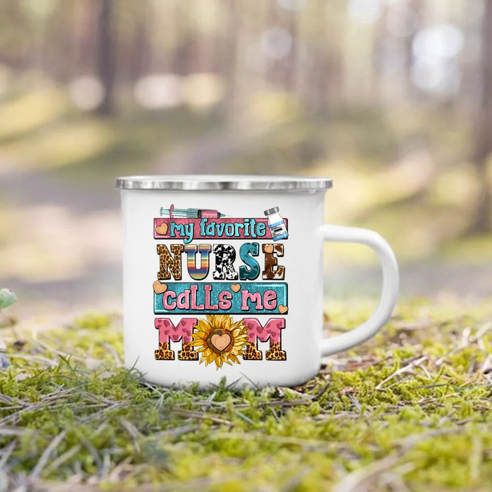 Nurse Life Enamel Camp Mug for nurses and healthcare workers product view 4