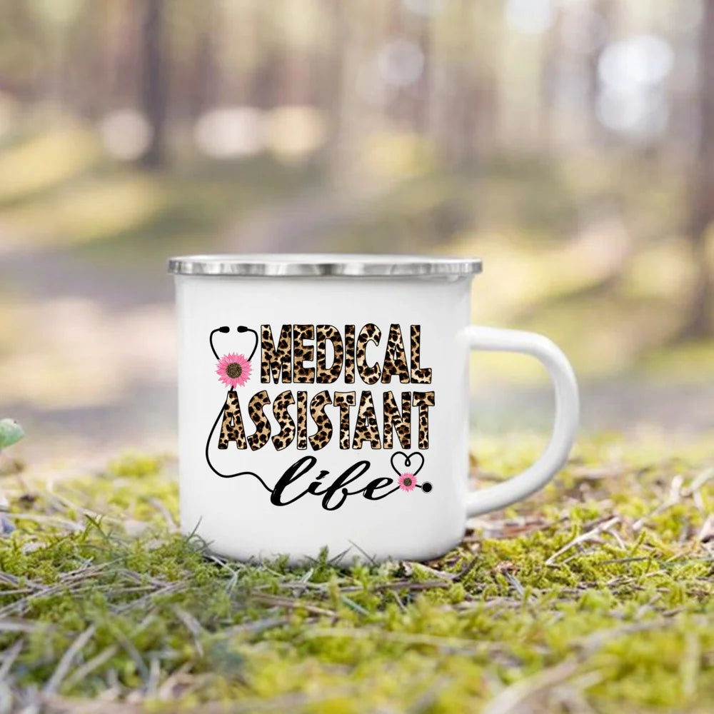 Nurse Life Enamel Camp Mug for nurses and healthcare workers product view 6