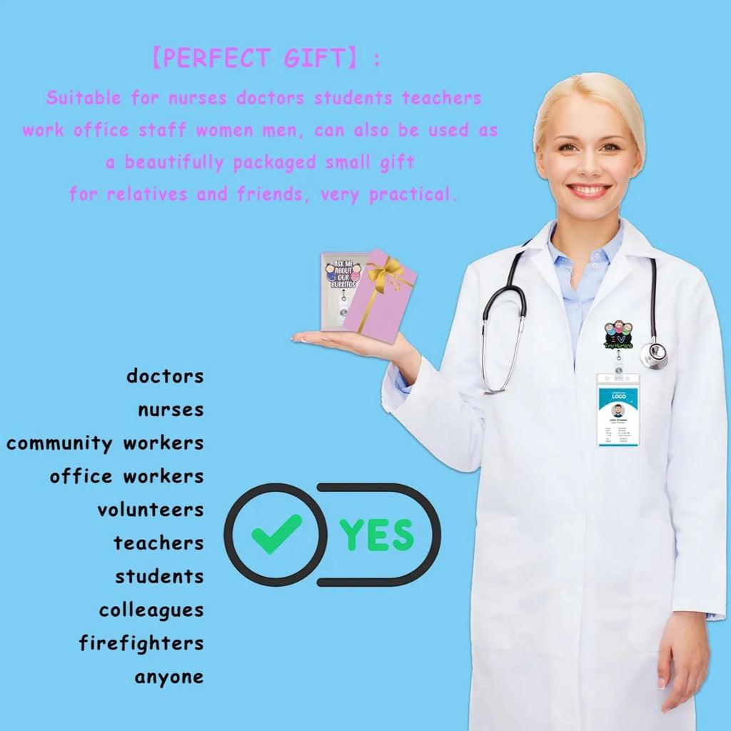 Glitter Badge Reel for nurses and healthcare workers product view 2