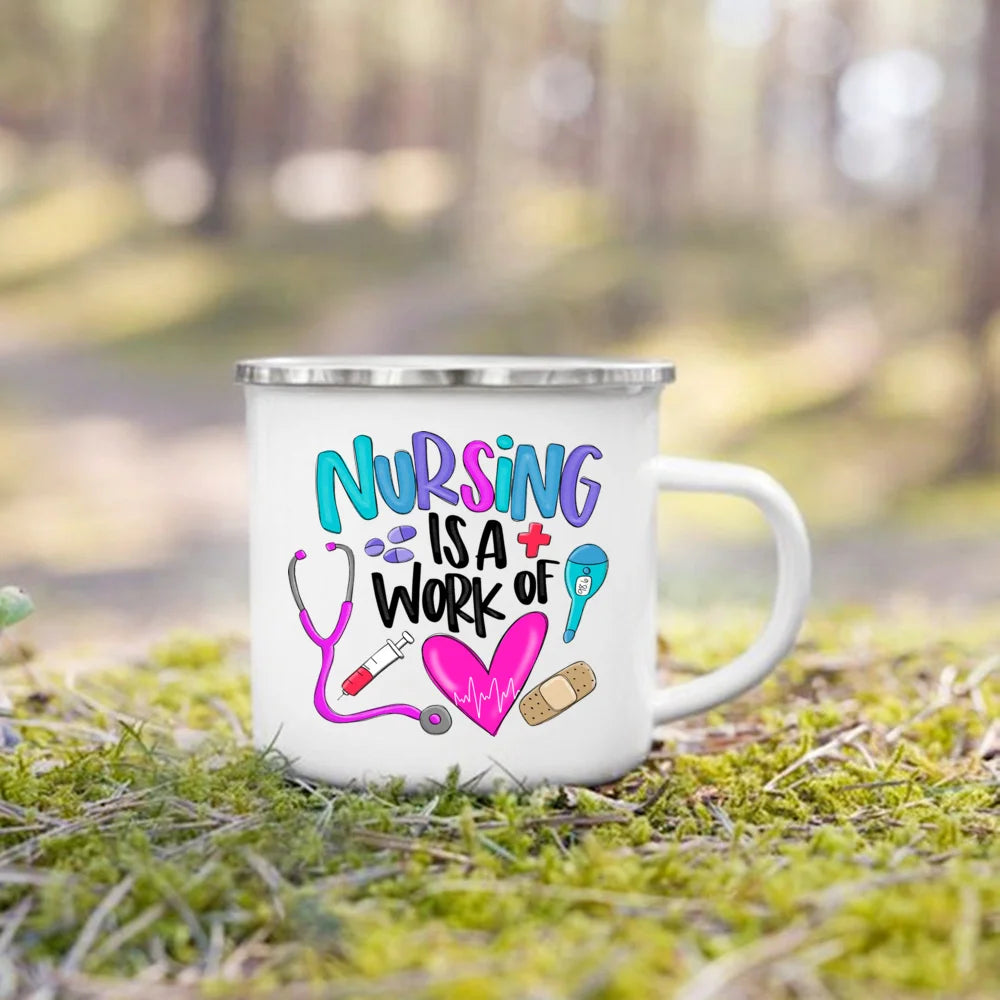 Nurse Life Enamel Camp Mug for nurses and healthcare workers product view 30