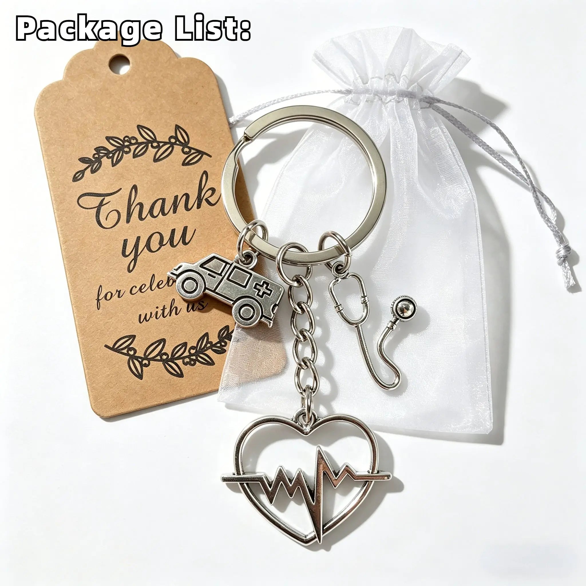 Nurse Appreciation Charm Keychain for nurses and healthcare workers product view 4