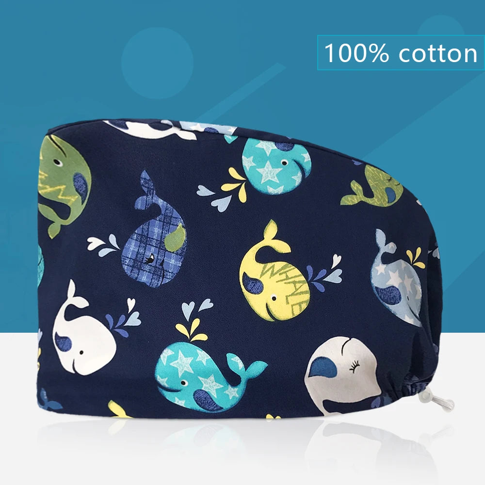 Printed Scrub Cap for nurses and healthcare workers product view 8
