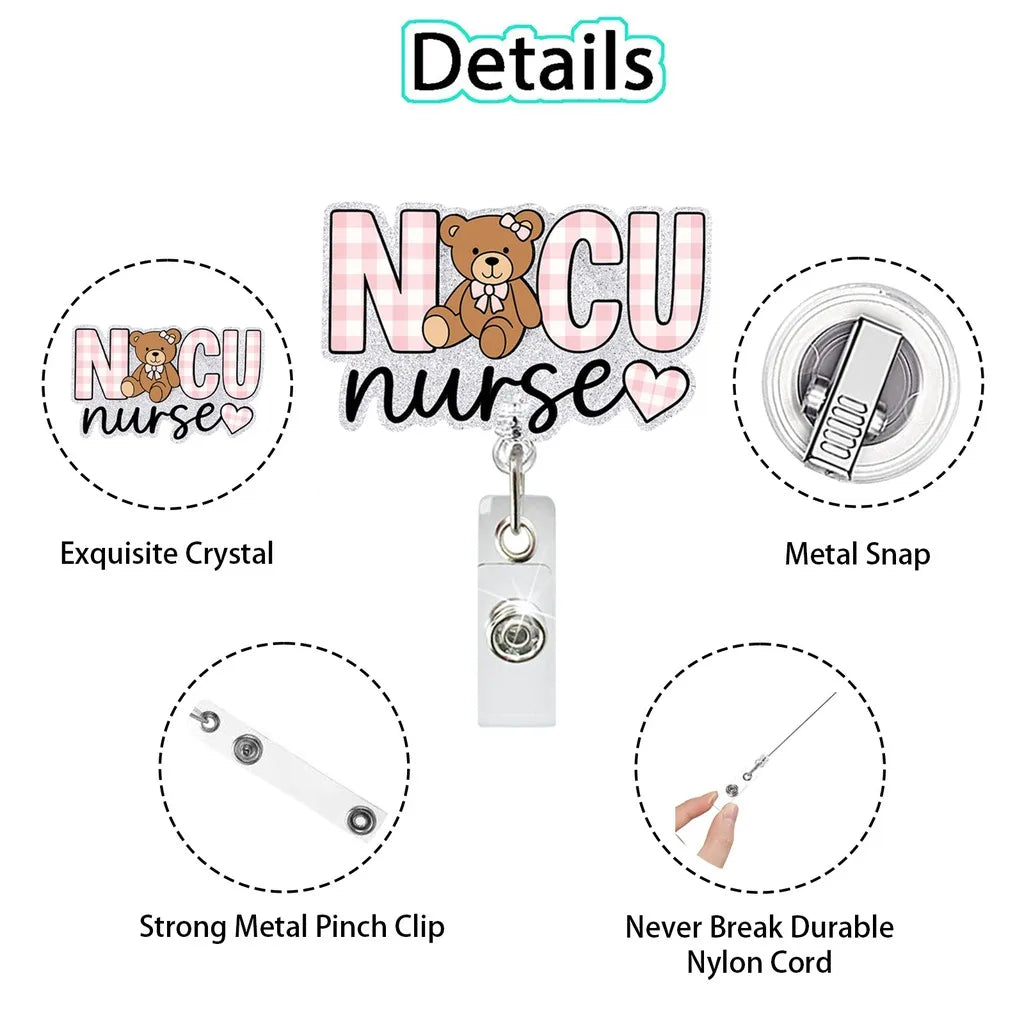 NICU Badge Reel for nurses and healthcare workers product view 2