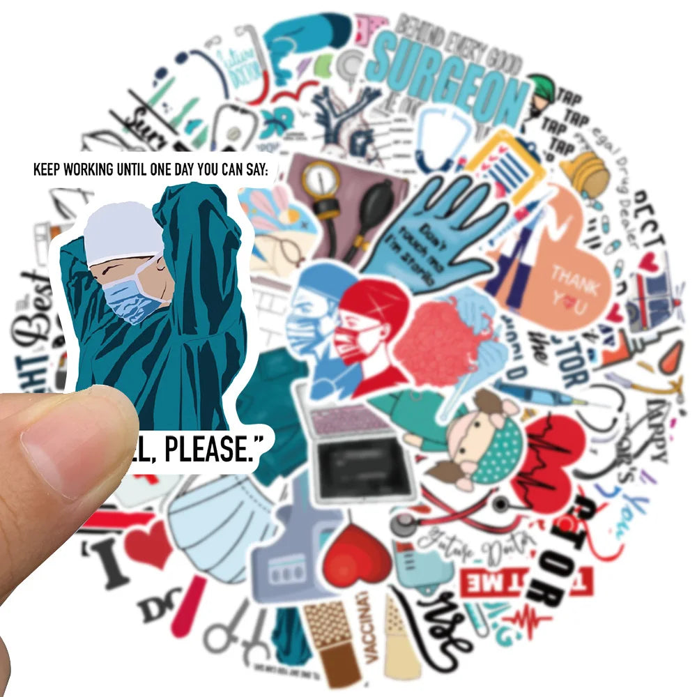 Medical Life Sticker Pack (50-Piece) for nurses and healthcare workers product view 3