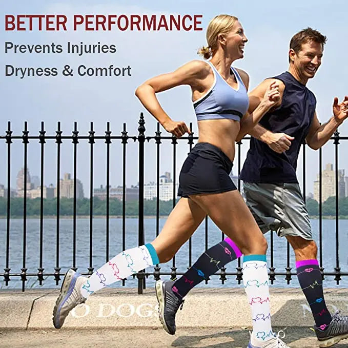 Patterned Compression Socks (20–30 mmHg) for nurses and healthcare workers product view 2