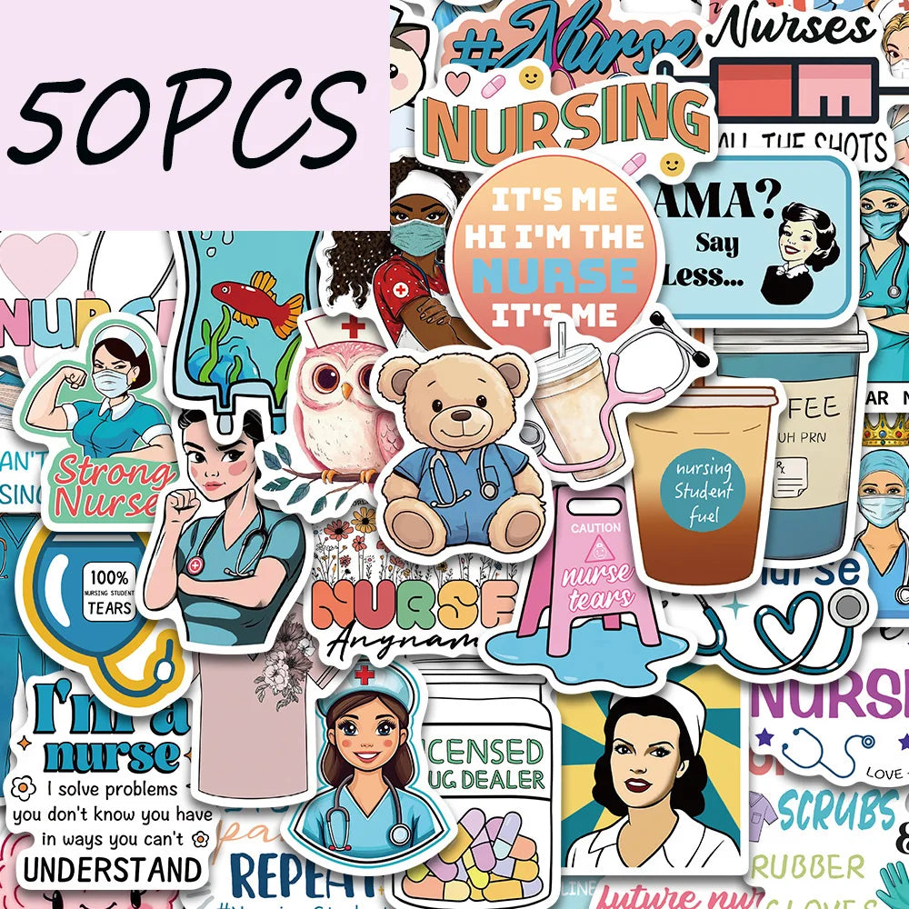 Nurse Life Sticker Pack (50 pcs) for nurses and healthcare workers