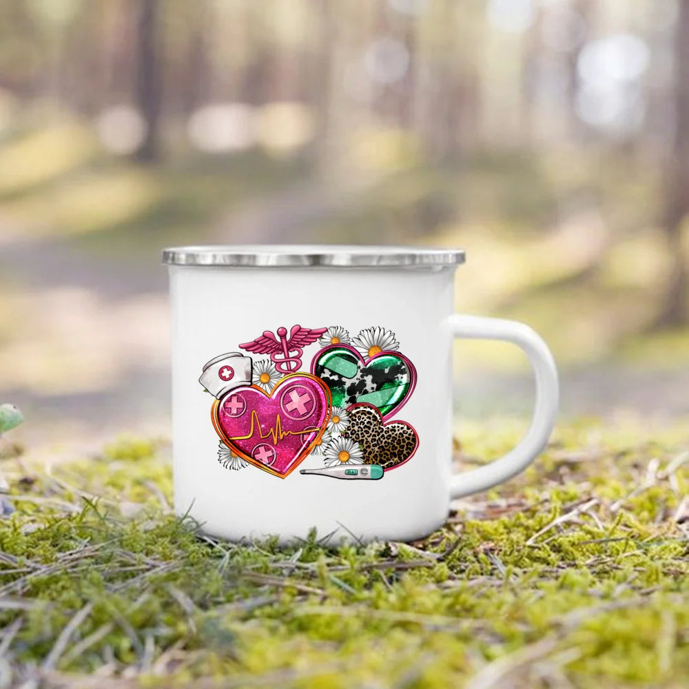 Nurse Life Enamel Camp Mug for nurses and healthcare workers product view 25