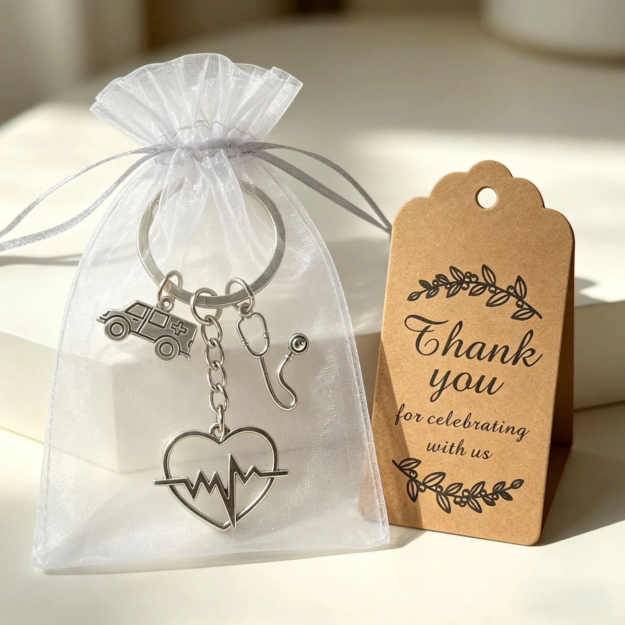 Nurse Appreciation Charm Keychain for nurses and healthcare workers product view 3