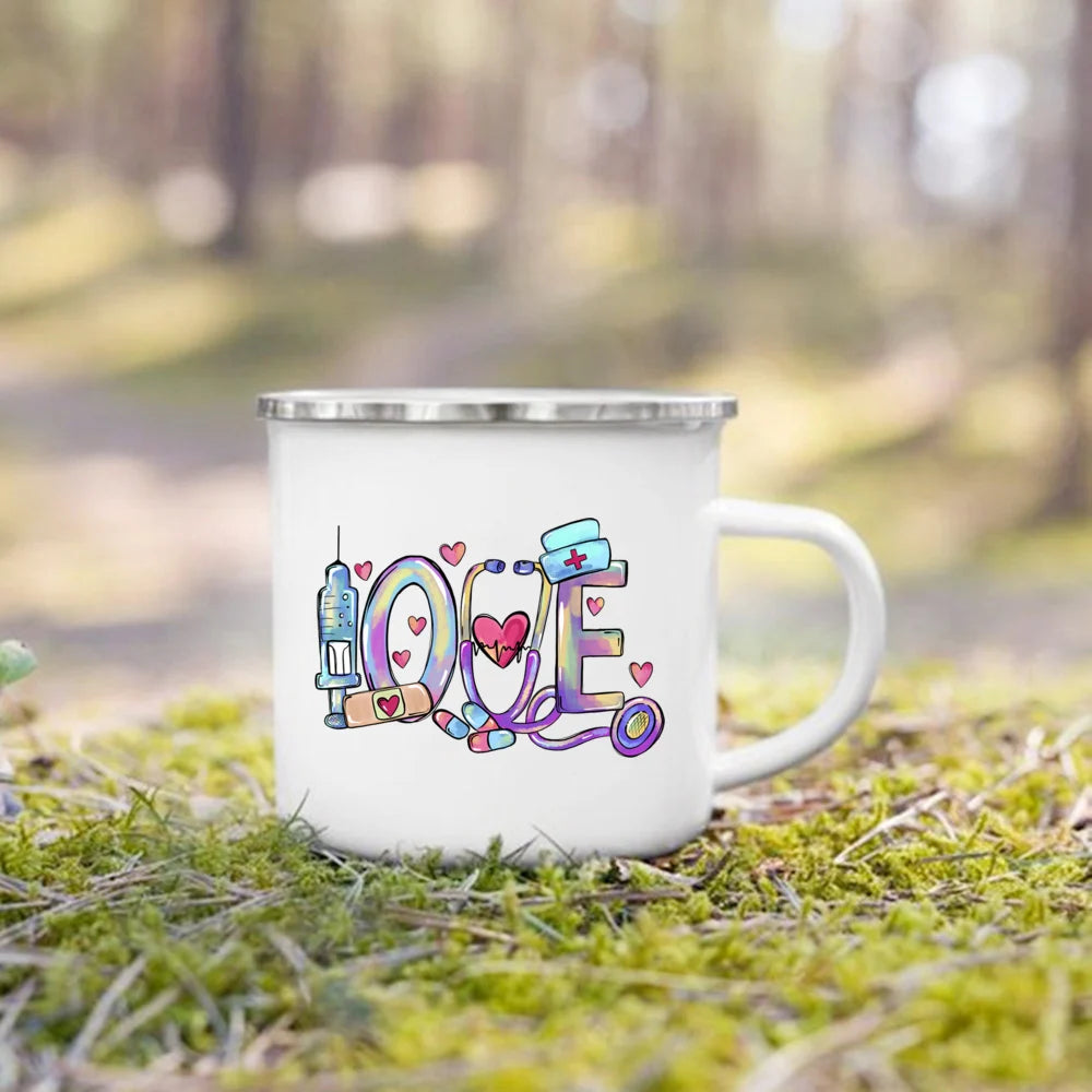 Nurse Life Enamel Camp Mug for nurses and healthcare workers product view 29
