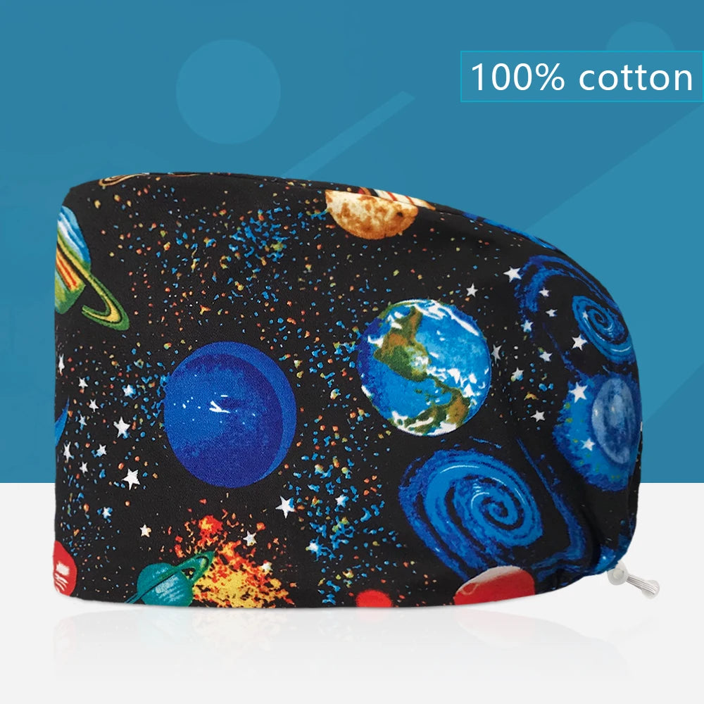 Printed Scrub Cap for nurses and healthcare workers product view 16