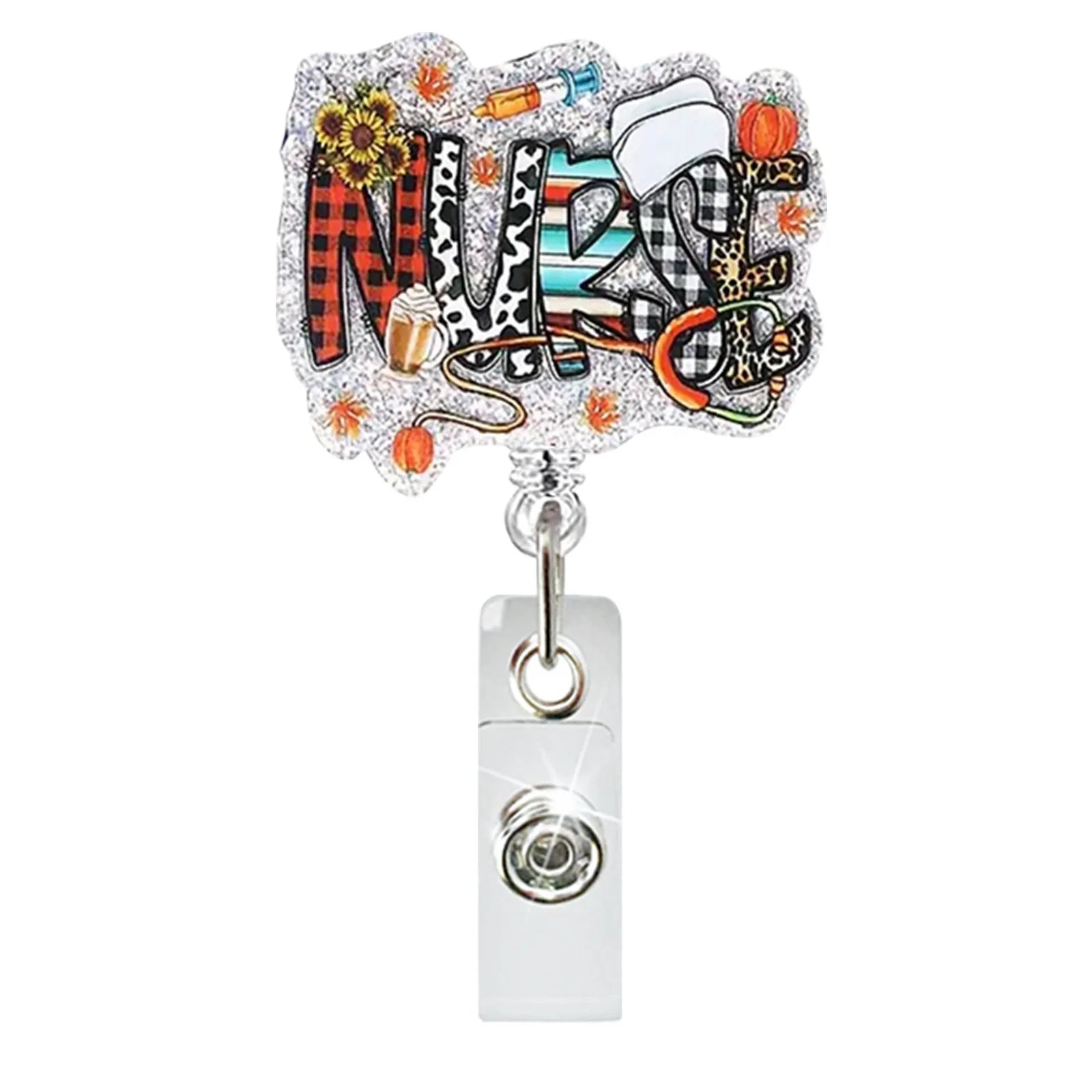 Glitter Badge Reel for nurses and healthcare workers product view 26