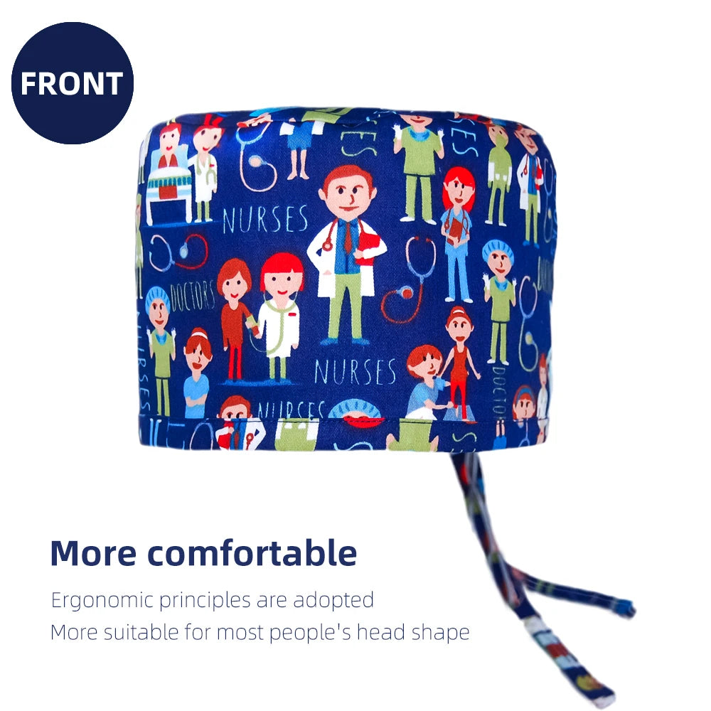Neuro Collection Brain Anatomy Scrub Cap for nurses and healthcare workers product view 3
