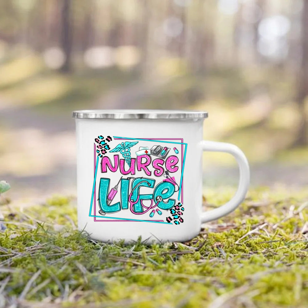 Nurse Life Enamel Camp Mug for nurses and healthcare workers product view 13