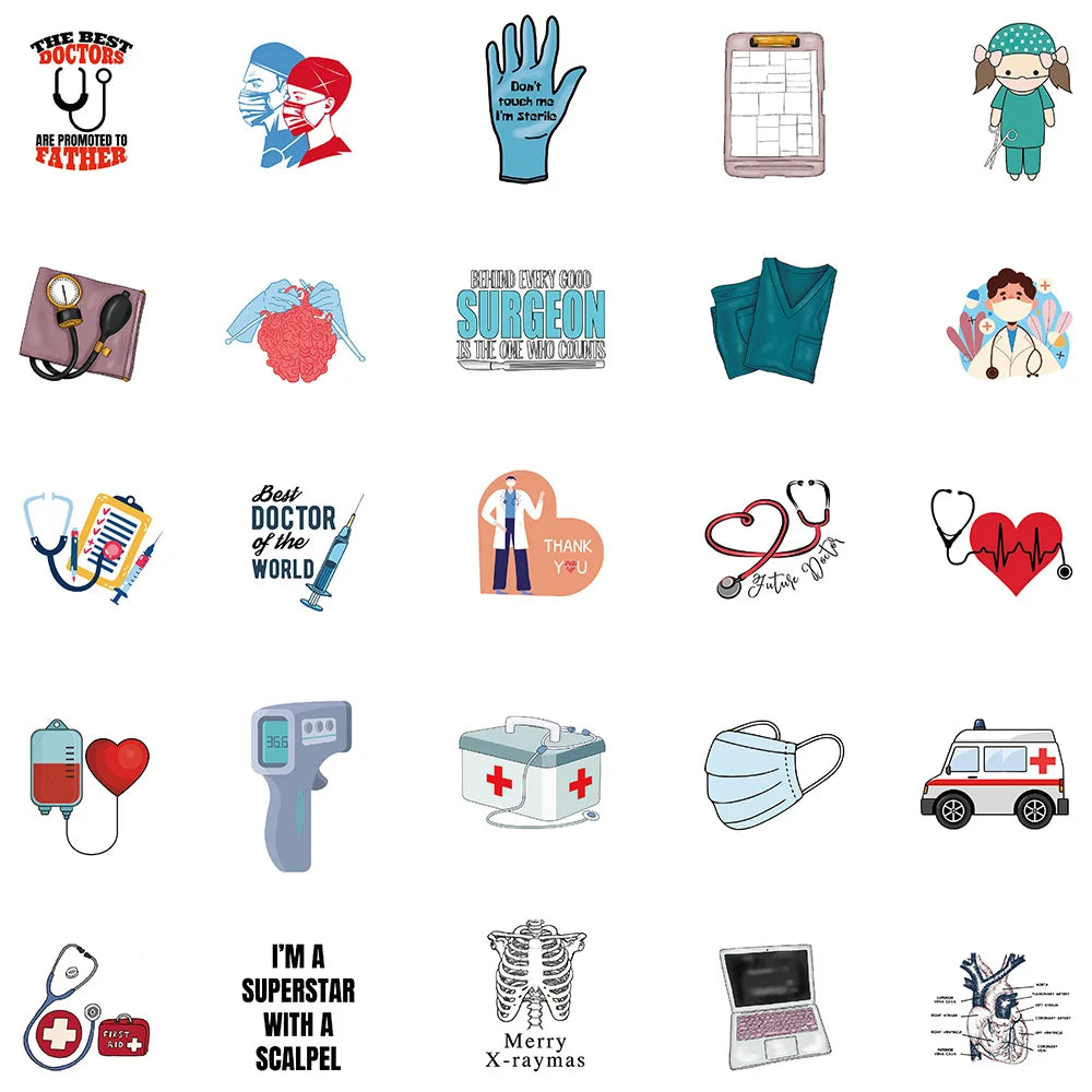 Medical Life Sticker Pack (50-Piece) for nurses and healthcare workers product view 6