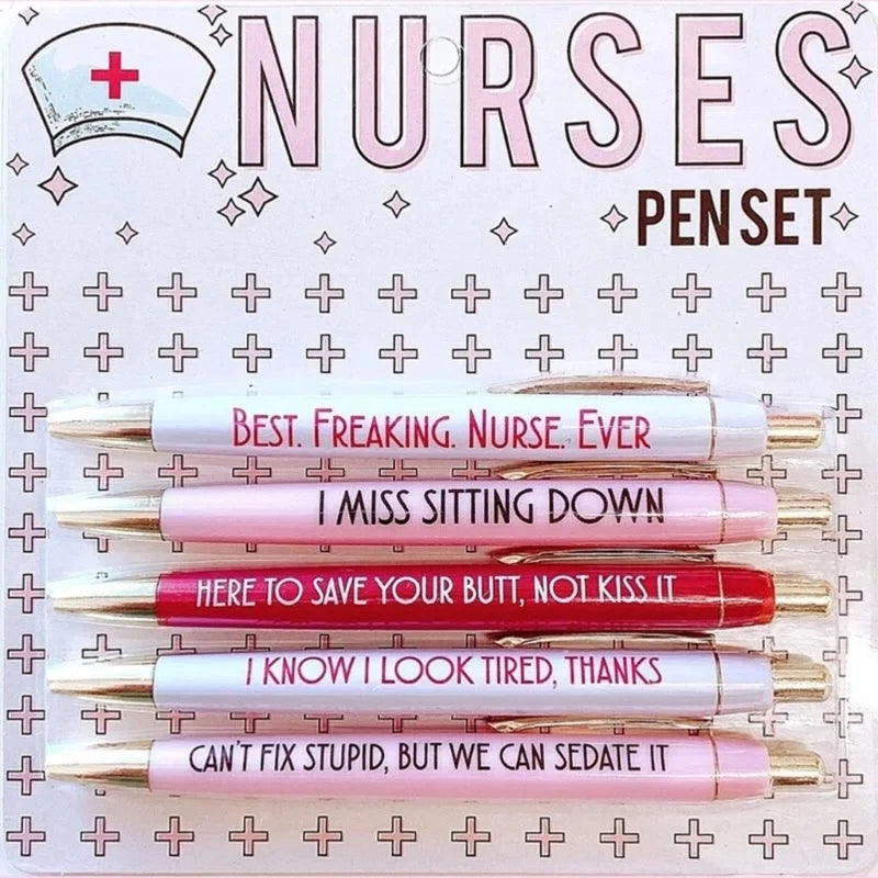 Inspirational Nurse Pen Set (5-Pack) for nurses and healthcare workers
