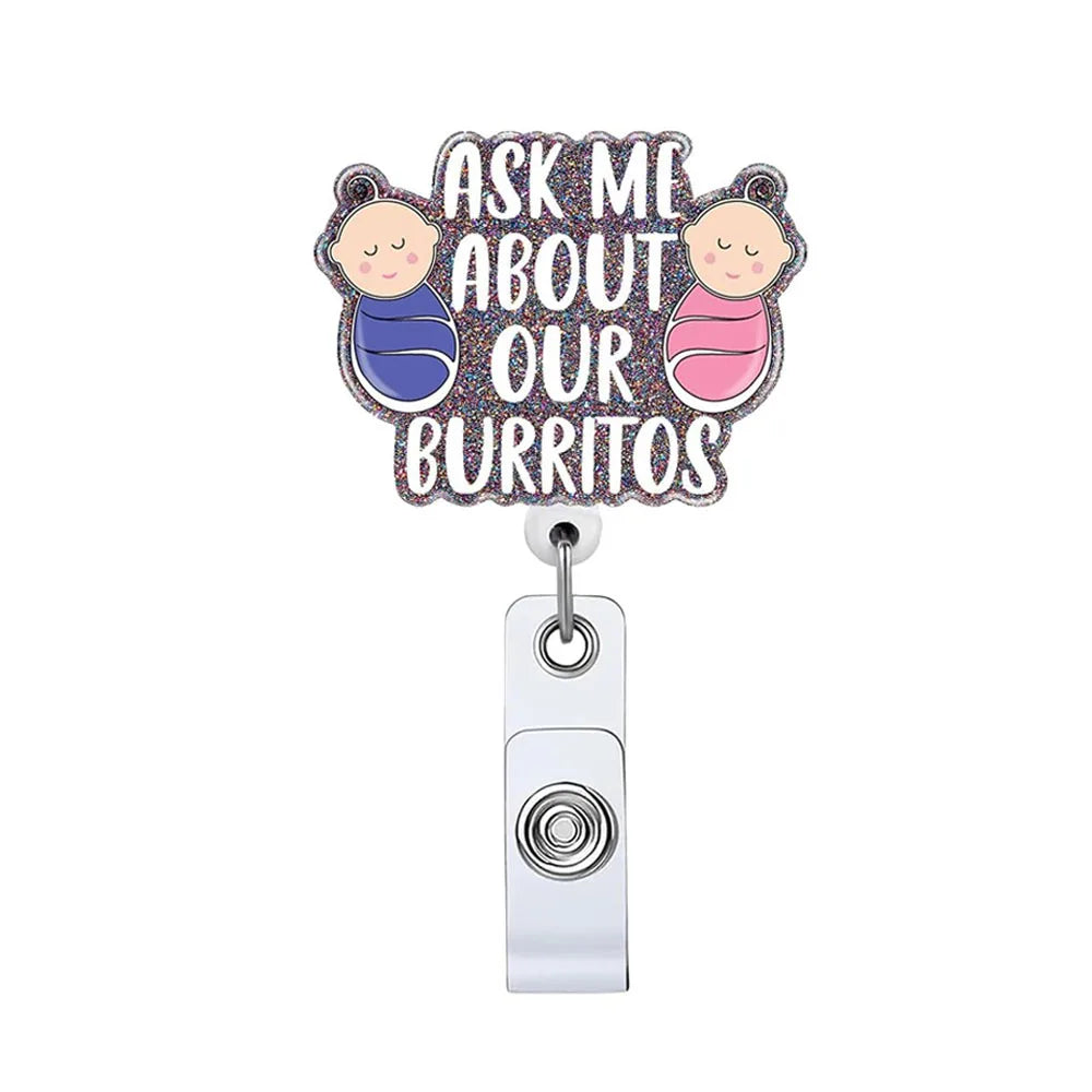 Glitter Badge Reel for nurses and healthcare workers product view 15