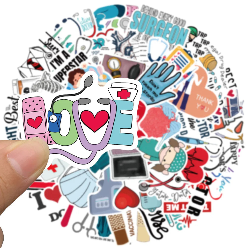 Medical Life Sticker Pack (50-Piece) for nurses and healthcare workers product view 4