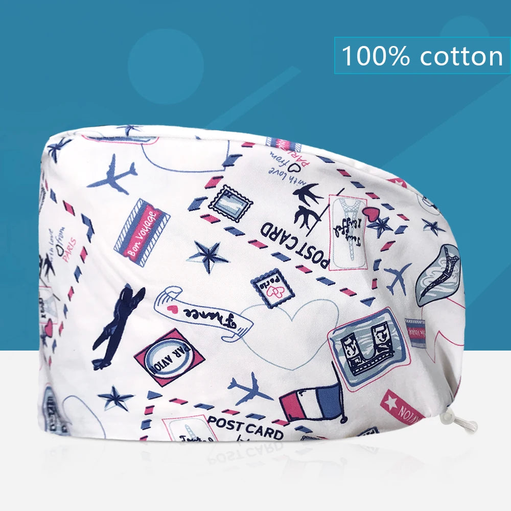 Printed Scrub Cap for nurses and healthcare workers product view 12