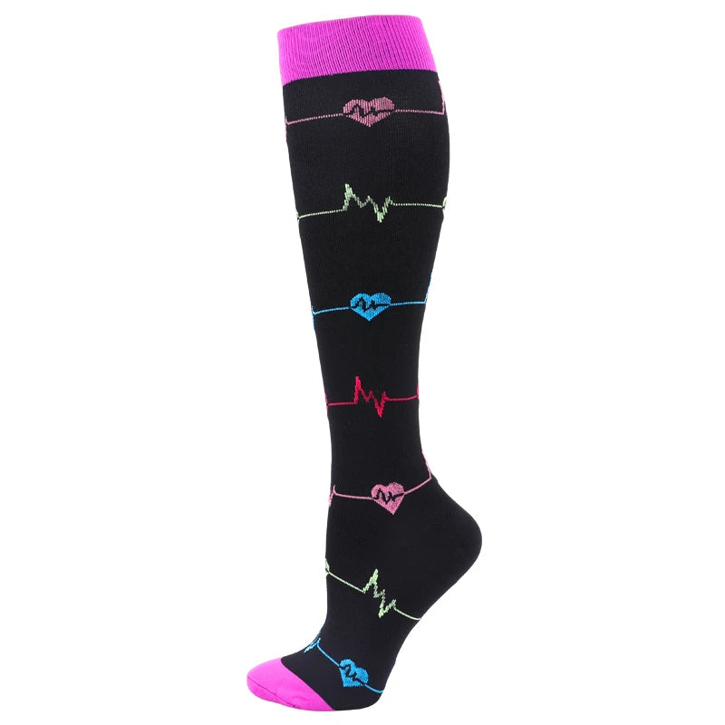 Patterned Compression Socks (20–30 mmHg) for nurses and healthcare workers product view 30