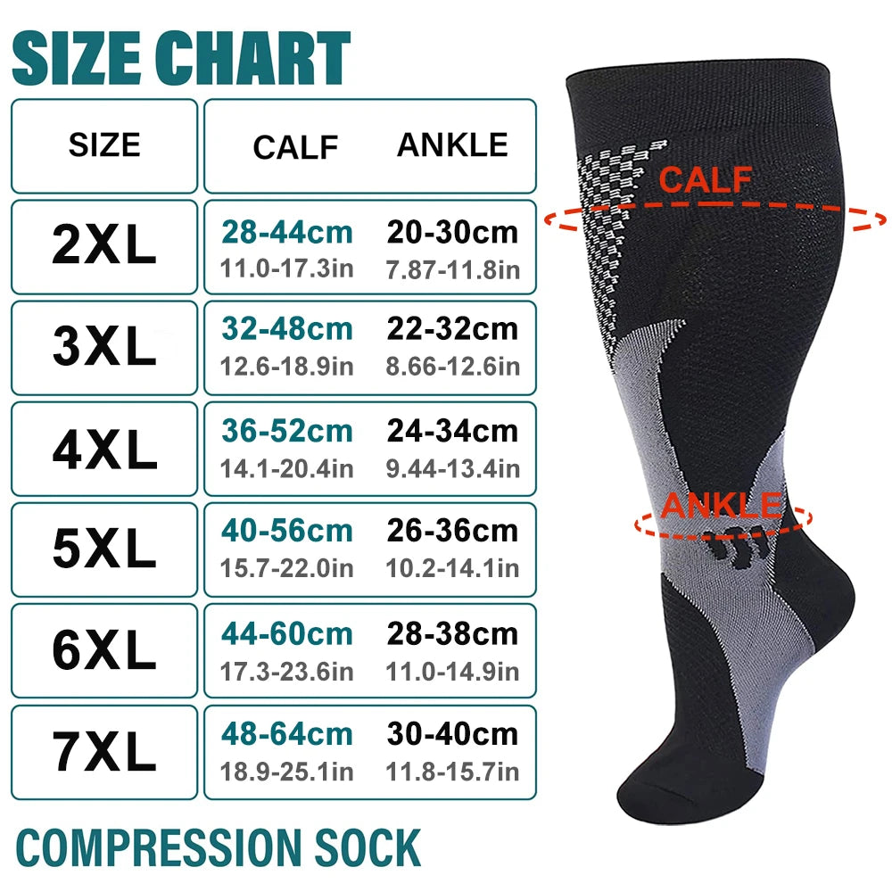 Wide Calf Compression Socks (20–30 mmHg) for nurses and healthcare workers product view 2