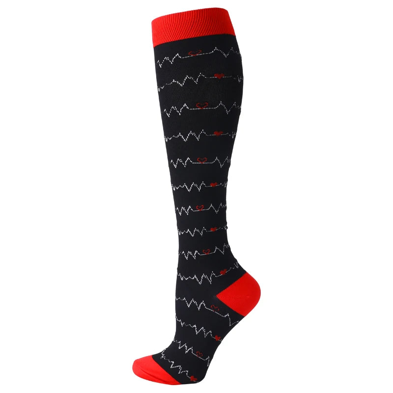 Patterned Compression Socks (20–30 mmHg) for nurses and healthcare workers product view 17