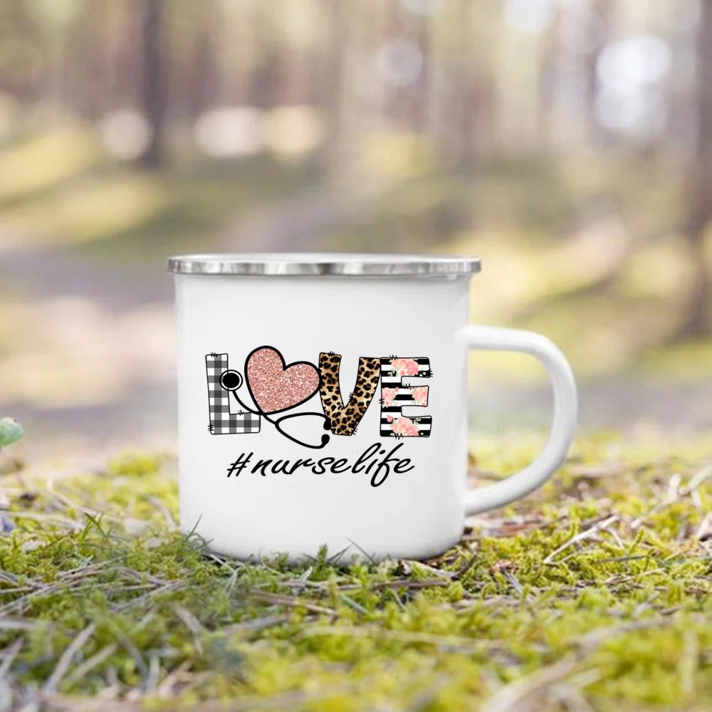 Nurse Life Enamel Camp Mug for nurses and healthcare workers product view 11