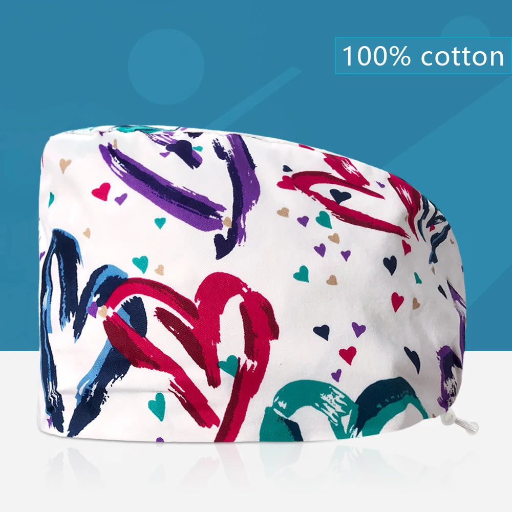 Printed Scrub Cap for nurses and healthcare workers product view 9