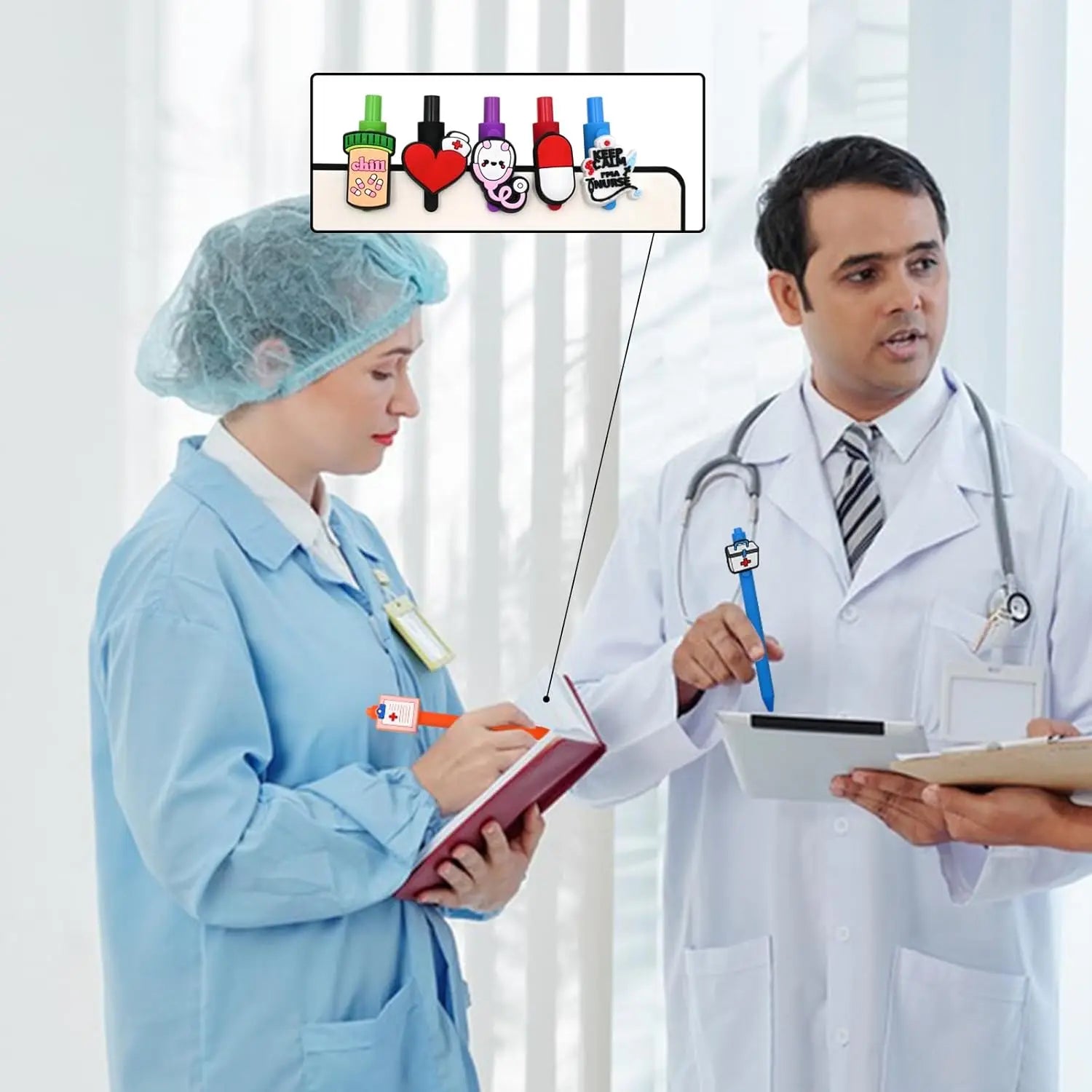 Medical Icon Nurse Pen Set (12-Pack) for nurses and healthcare workers product view 5